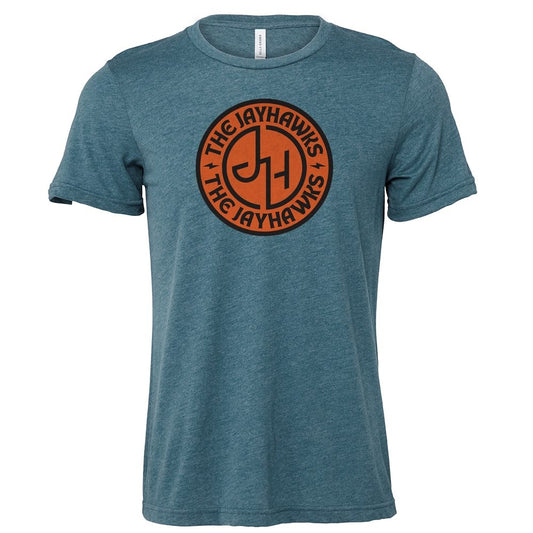 Jayhawks Badge Logo T- Heather Deep Teal