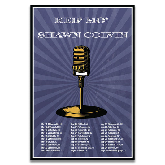 Shawn Colvin 2025 Tour Poster - Autographed