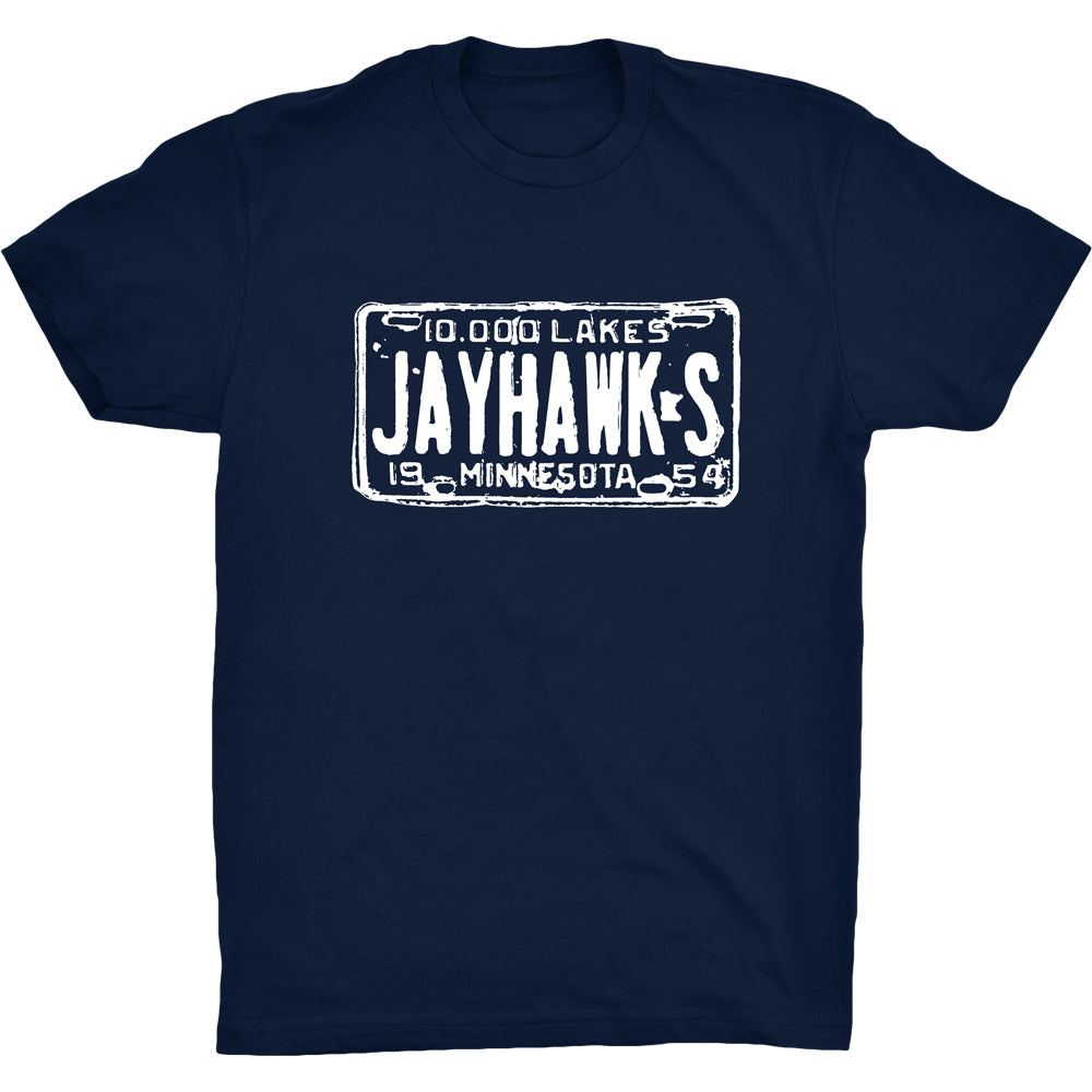 Jayhawks License Plate T - Navy
