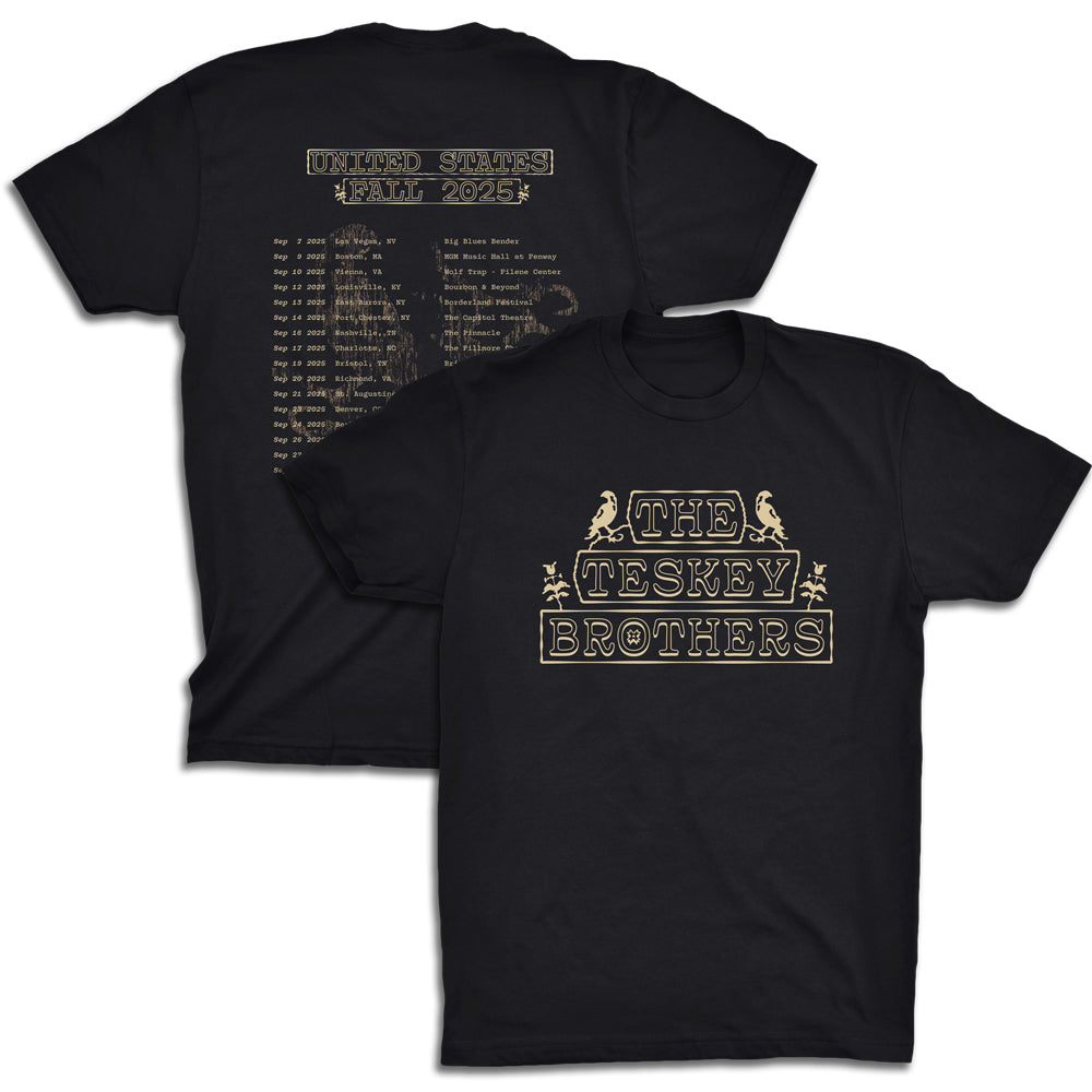 The Teskey Brothers 2025 US Tour T - Black