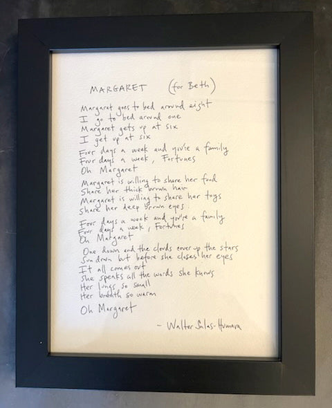 Handwritten Lyrics From Walter Salas-Humara