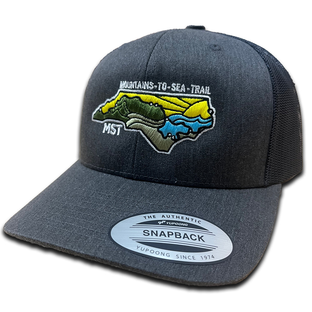 Mountains To Sea Trail NC Map Trucker Hat