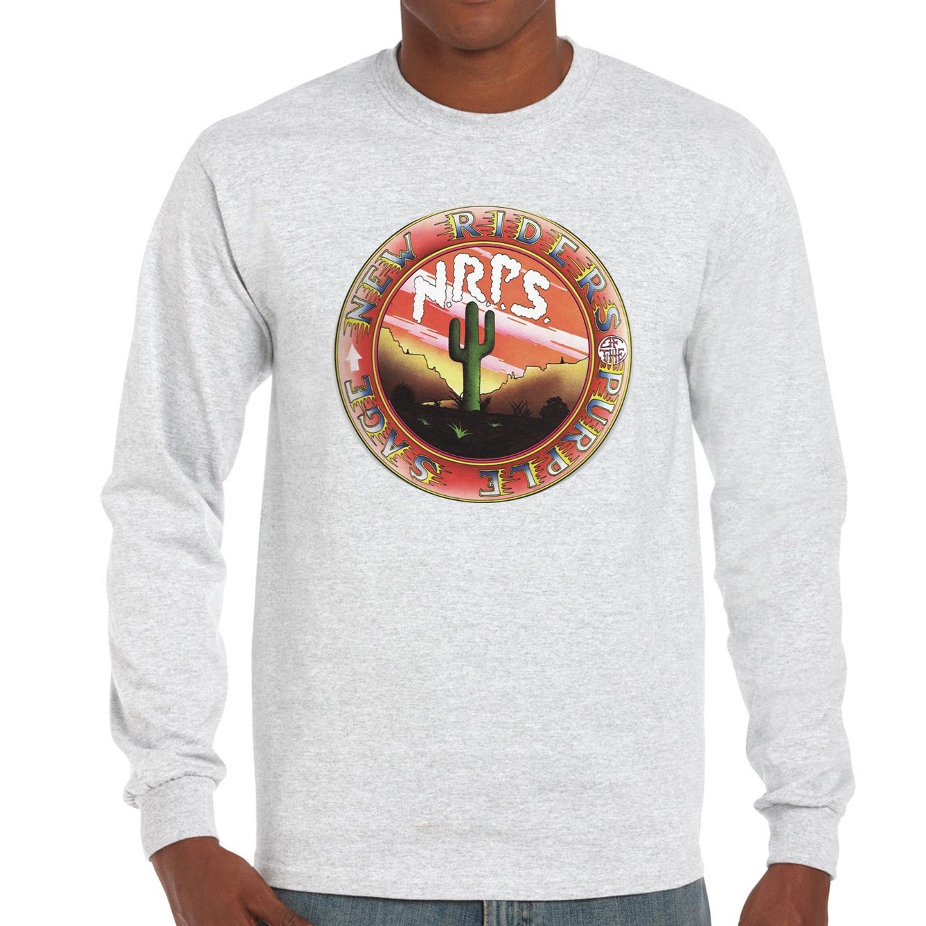 Long Sleeve NRPS Logo T, Ash Grey