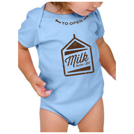Baby Blue Milk Carton Onesie