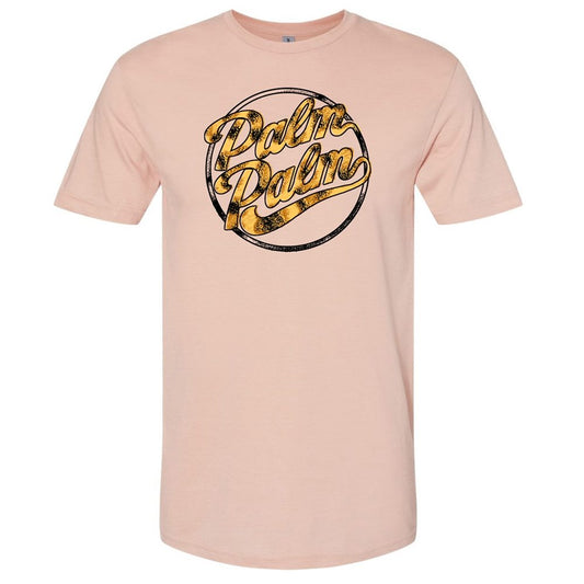 Palm Palm Logo T, Faded Pink