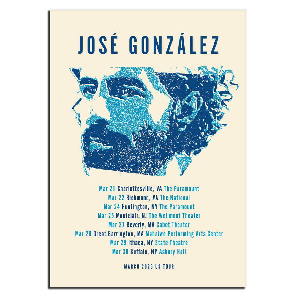 José González March 2025 US Tour Poster - Autographed