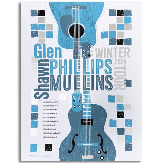 POSTER - Glen Phillips and Shawn Mullins - Winter Tour 2024