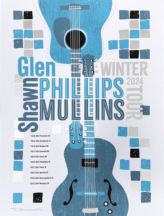 Poster - Glen Phillips and Shawn Mullins - Winter Tour 2024