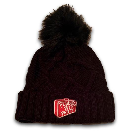 Suitcase Logo Pom Knit Beanie