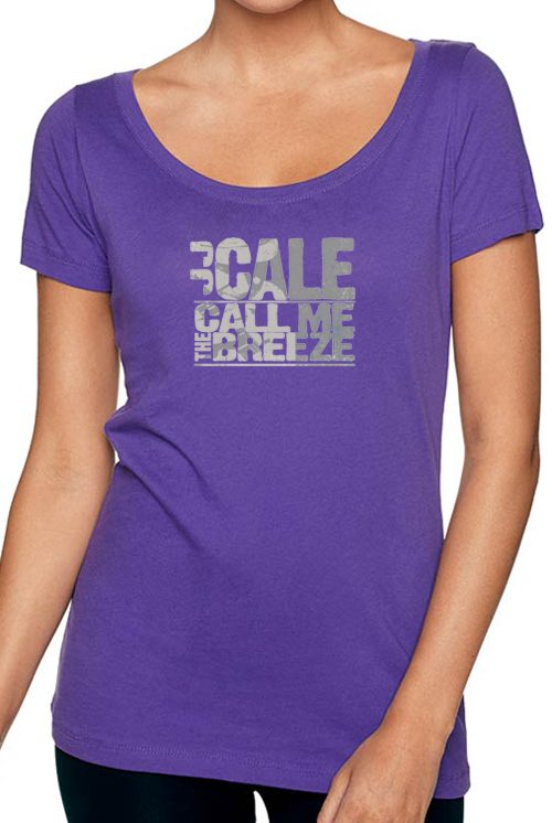 Women's Scoop Neck Block Logo T