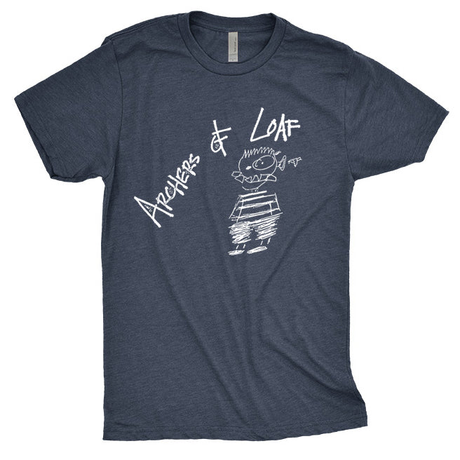 Scribbled Man Triblend T - Heather Indigo