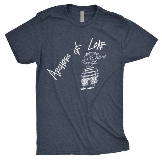 Scribbled Man Triblend T - Heather Indigo