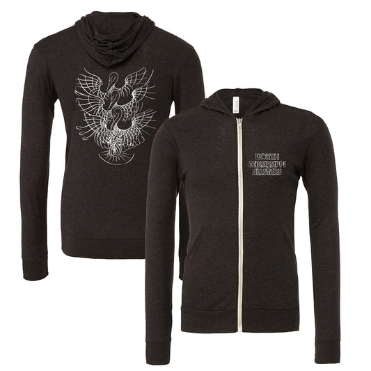 Set Sail Lightweight Zip Hoodie, Triblend Charcoal Black