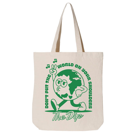 Don't Put The World On Your Shoulders Lyric Tote Bag