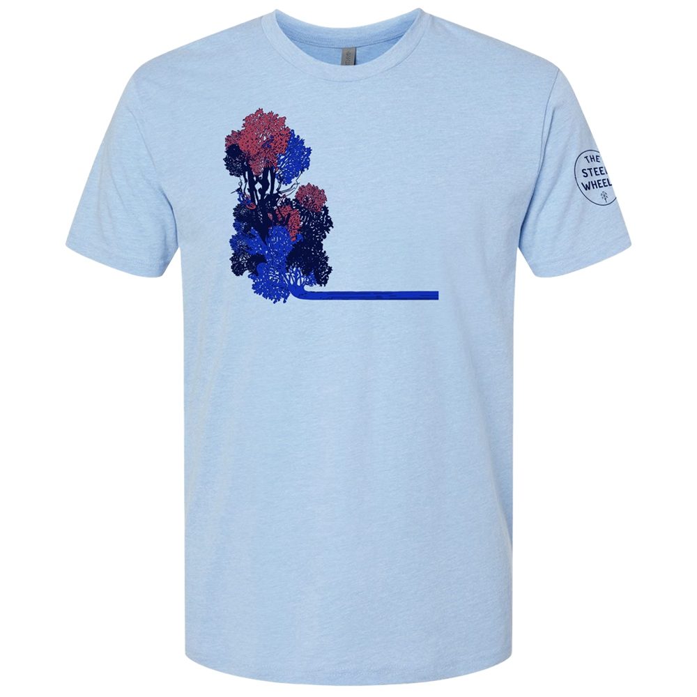 Sideways T - Heather Columbia Blue