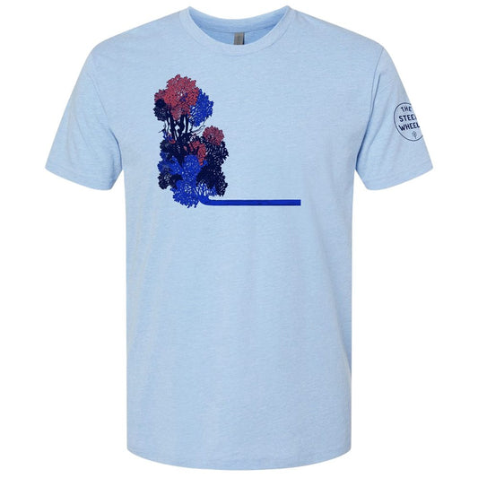 Sideways T - Heather Columbia Blue