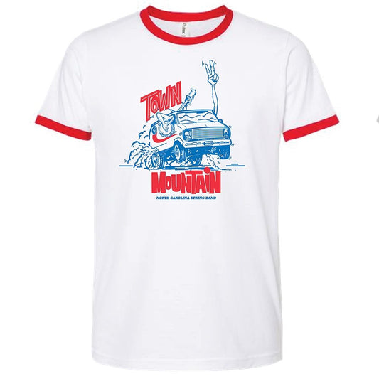 Town Mountain Van Ringer T, White/Red