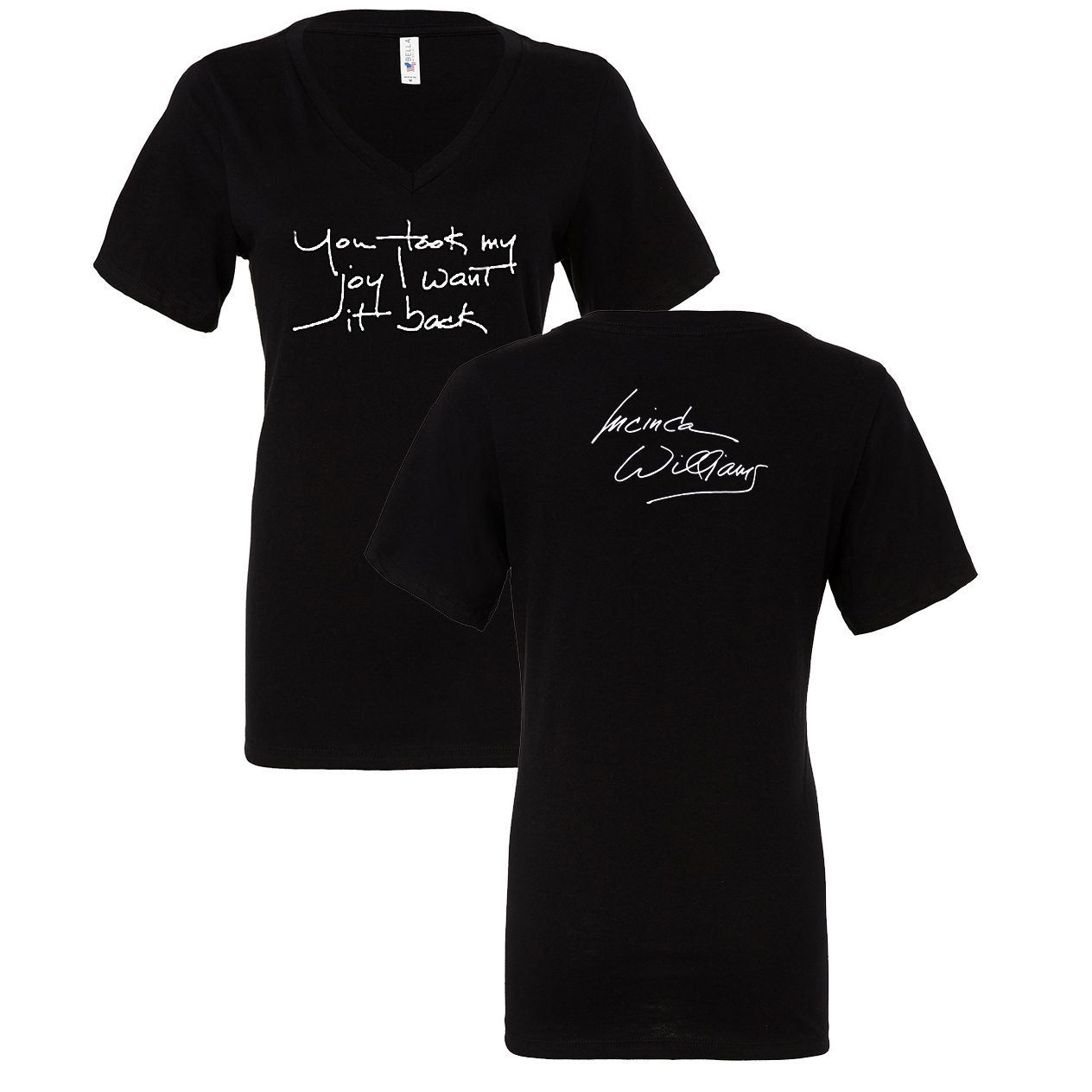 Women's Joy Handwritten Lyric Relaxed V-Neck T