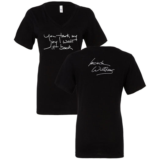 Women's Joy Handwritten Lyric Relaxed V-Neck T