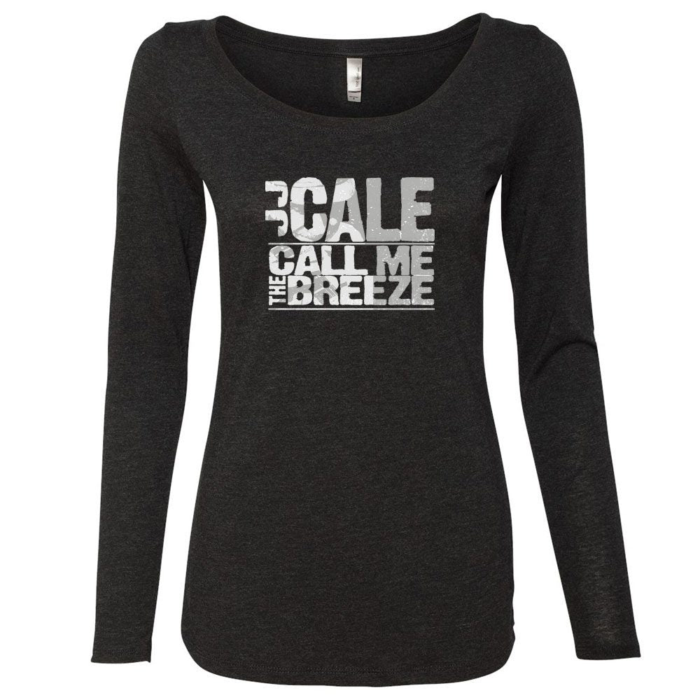 Women's Long Sleeve Scoop Neck Block Logo T