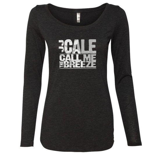 Women's Long Sleeve Scoop Neck Block Logo T